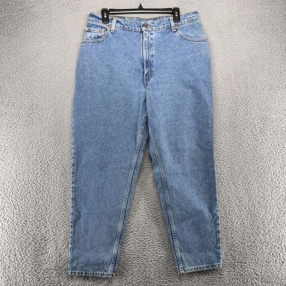 Vintage Levi's Jeans Women's 16 Reg Blue Denim Relaxed Tapered 550 Fit 32x29 90s - Picture 1 of 10